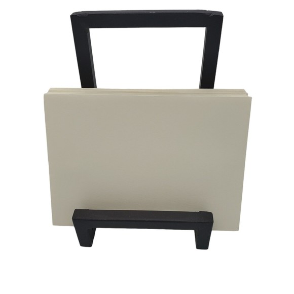 Set of 12 Vintage Blue Fleur de Lis On Off White Blank Note Cards Envelopes - Picture 4 of 6